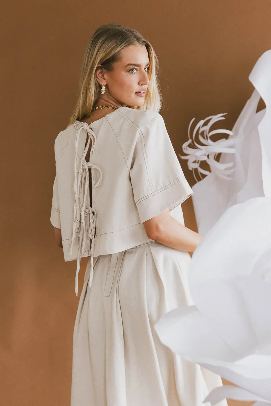 Victoria Oversized Tie Top - FINAL SALE sold by bohme product image thumbnail 3