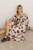 Marnie Smocked Midi Dress in Red sold by bohme
