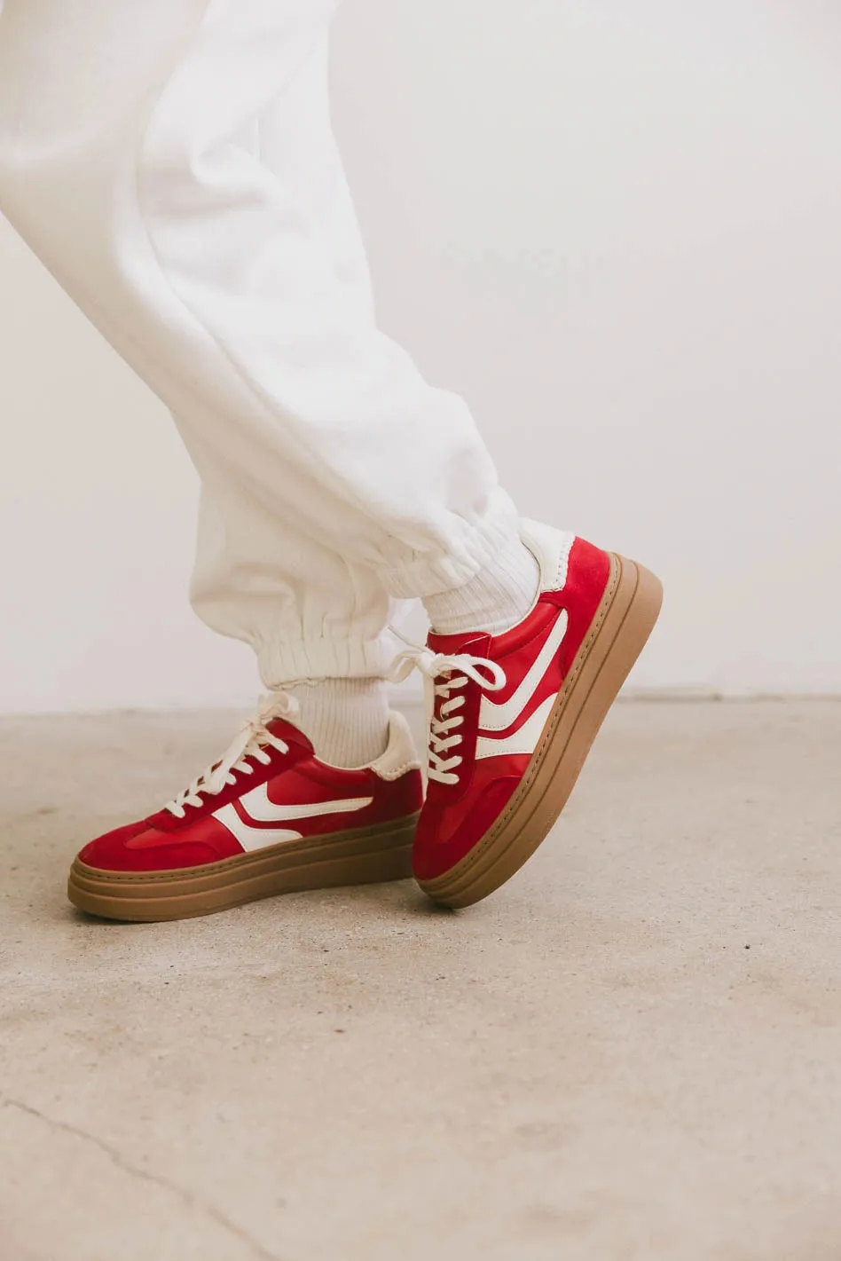Steve Madden Dodge Platform Sneakers in Red sold by bohme product image thumbnail 3