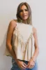 Anselle Swing Blouse in Taupe sold by bohme