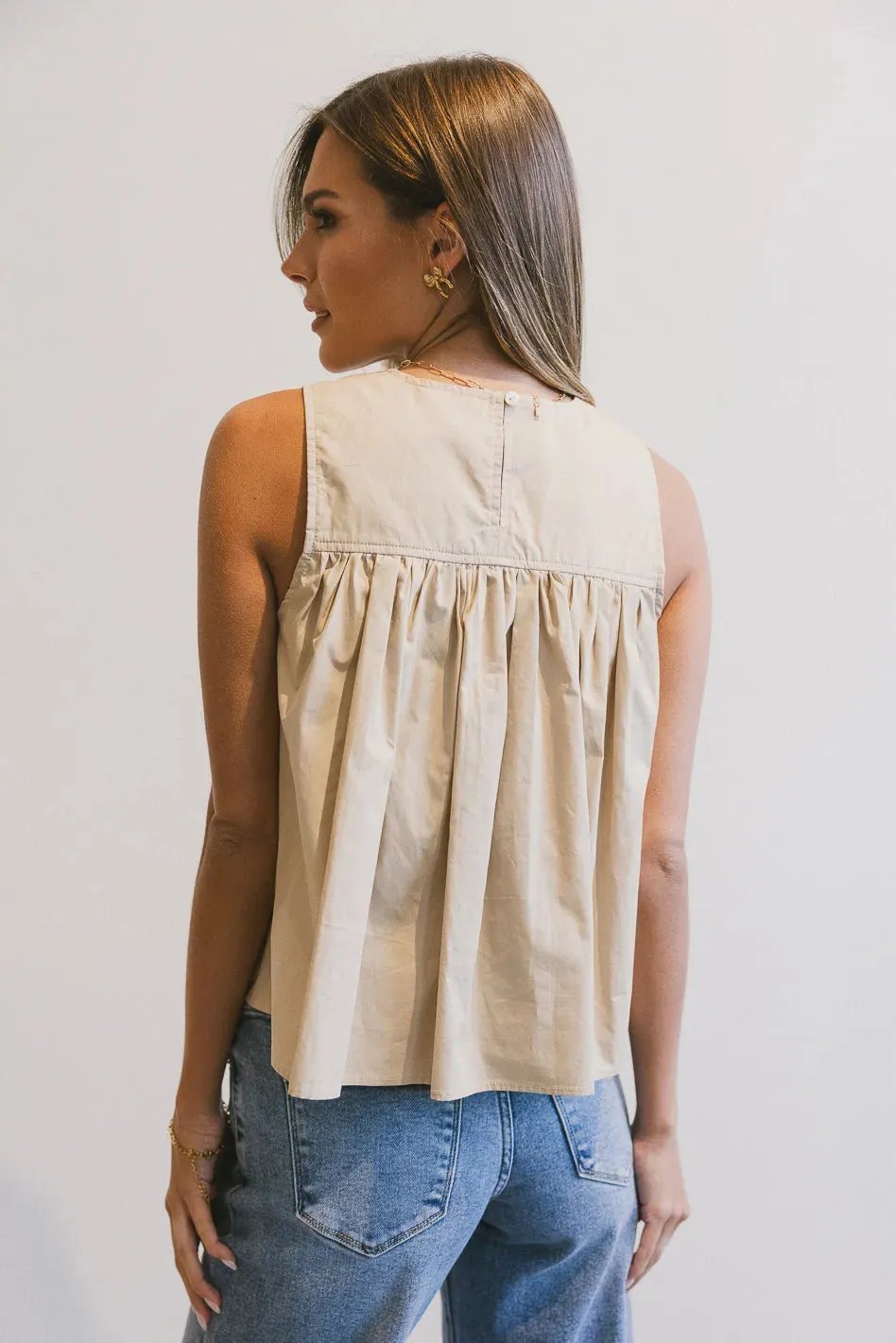 Anselle Swing Blouse in Taupe sold by bohme product image thumbnail 3
