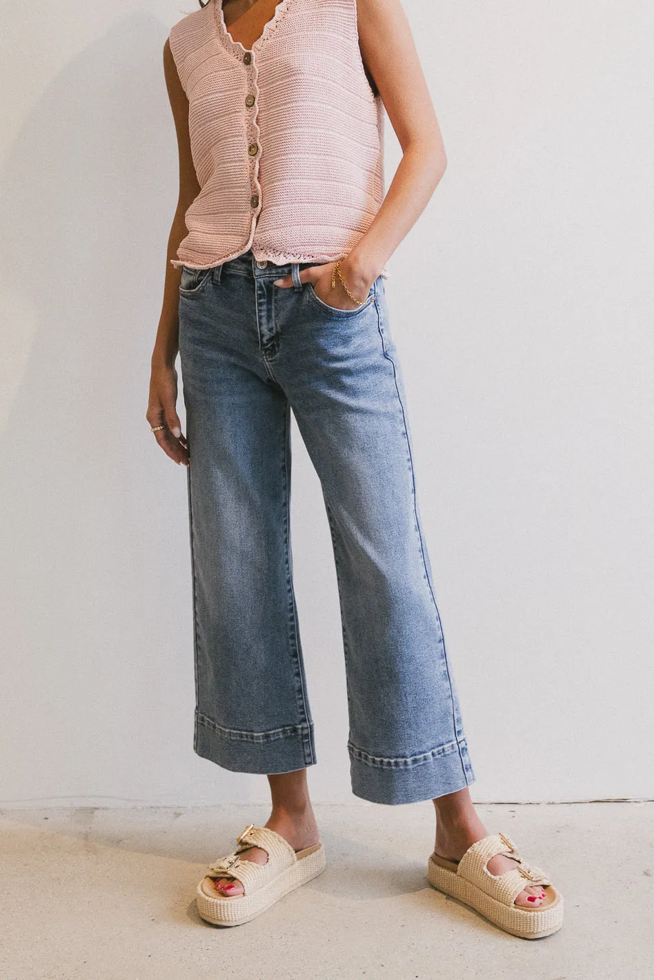 Torry Cropped Wide Leg Jeans - FINAL SALE sold by bohme product image thumbnail 2