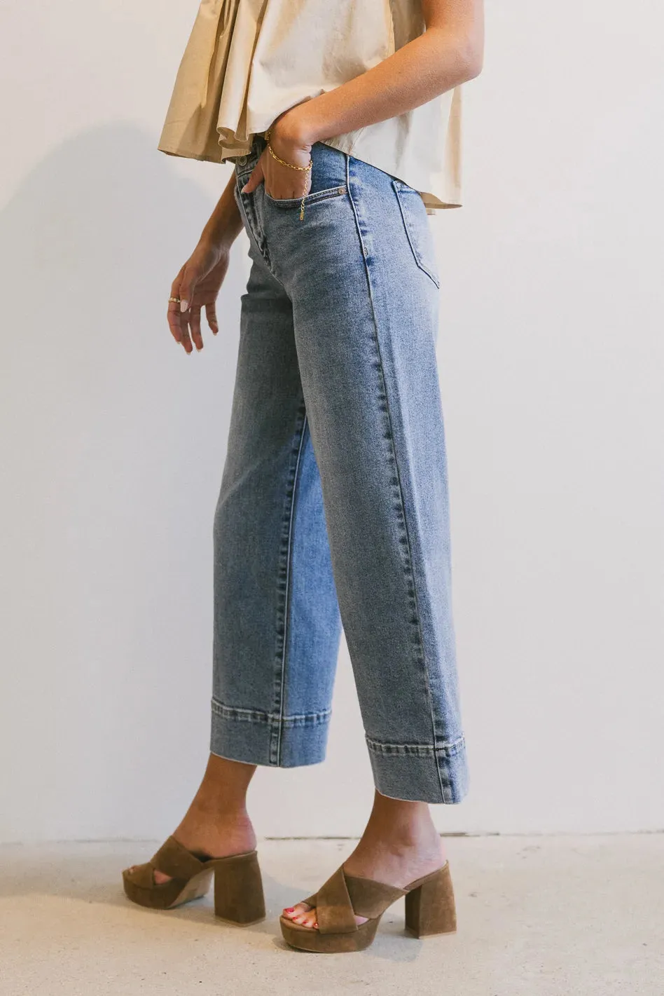 Torry Cropped Wide Leg Jeans - FINAL SALE sold by bohme product image thumbnail 5