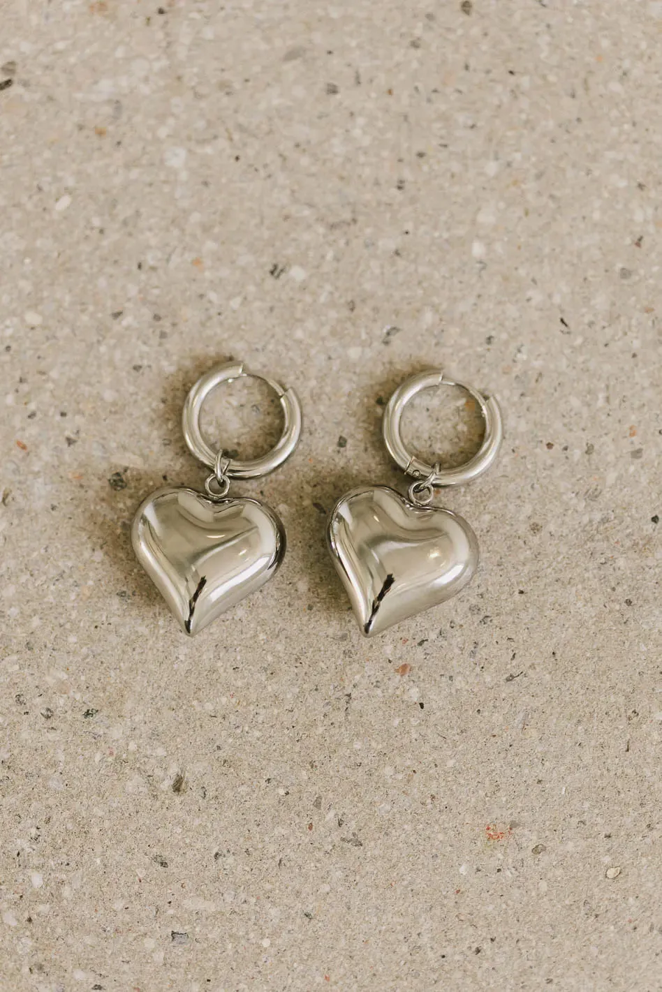 Taryn Hoop Heart Earrings - FINAL SALE sold by bohme
