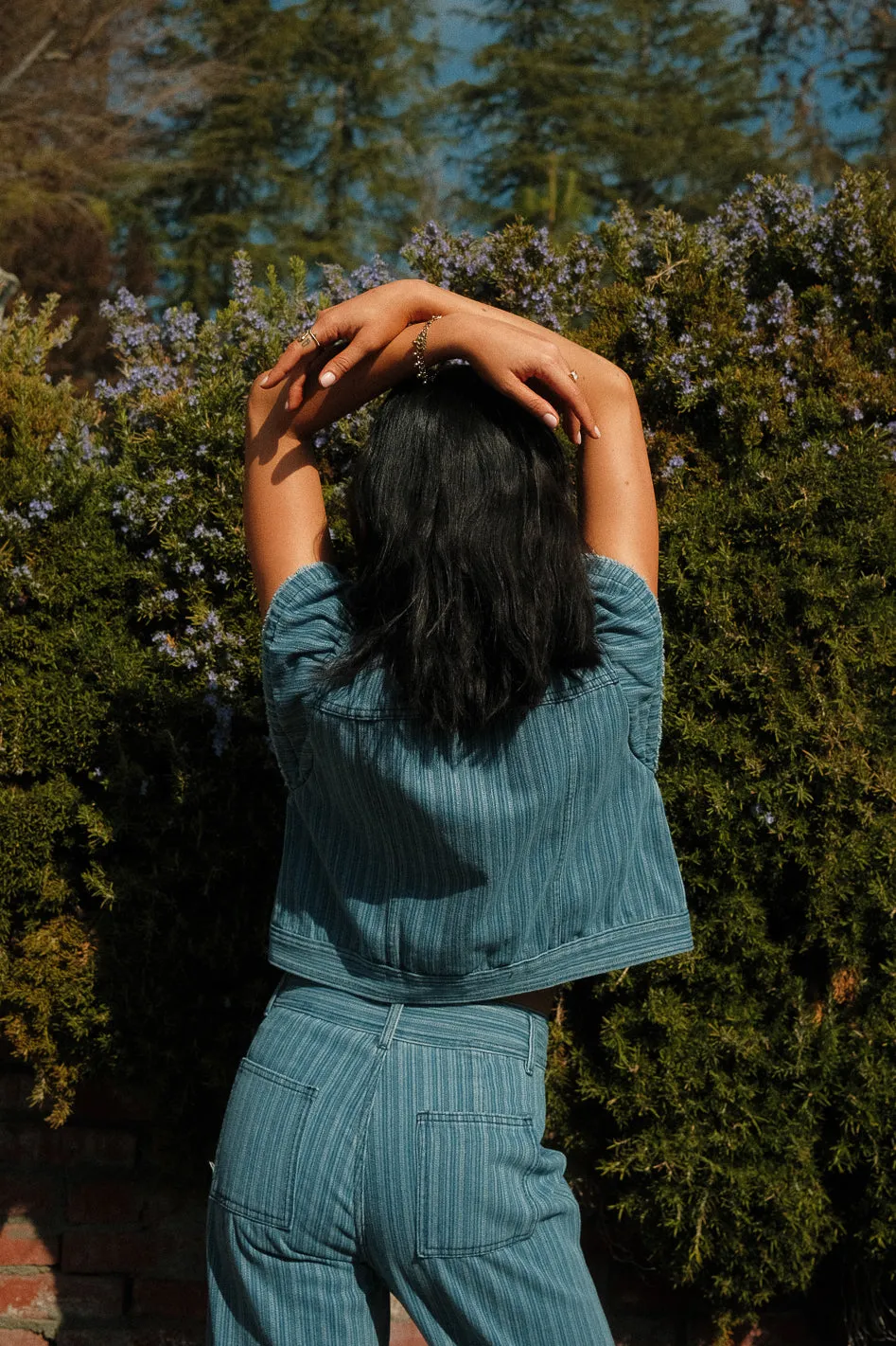 Jennie Denim Striped Button Up - FINAL SALE sold by bohme product image thumbnail 5