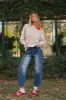 Ellis Waffle Knit Top in Light Grey sold by bohme
