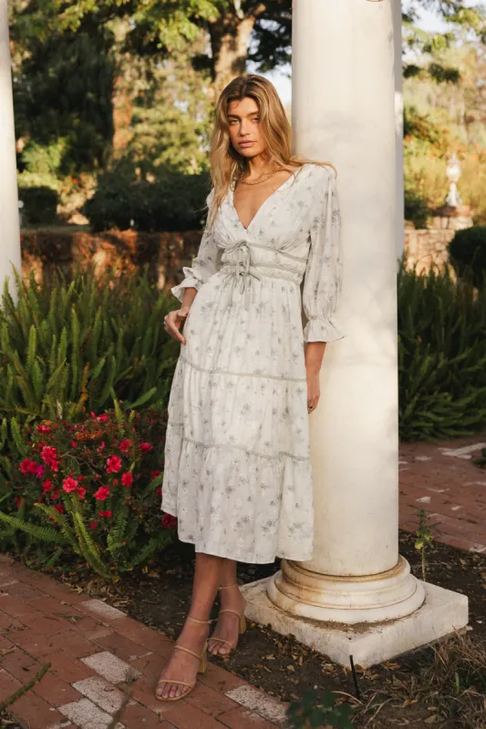 Dianna Floral Midi Dress sold by bohme