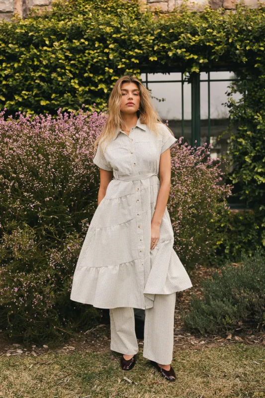 Tephra Plaid Maxi Dress sold by bohme