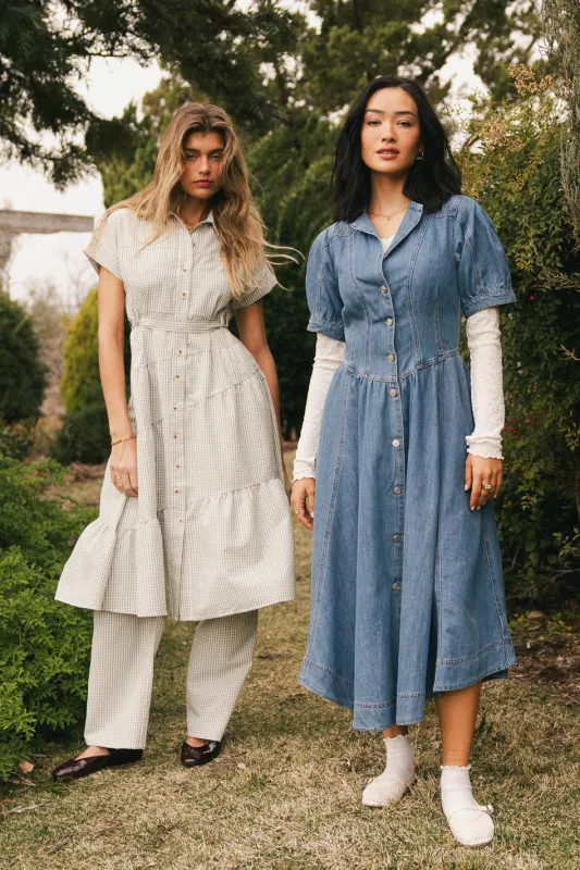 Mylie Denim Maxi Dress sold by bohme