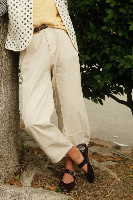 Angela Barrel Jeans in Cream sold by bohme