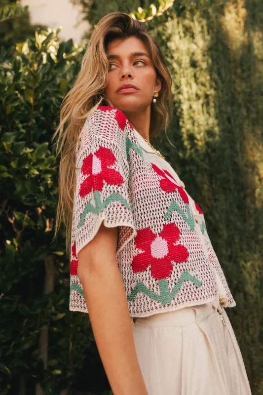 Cozette Floral Cardigan sold by bohme