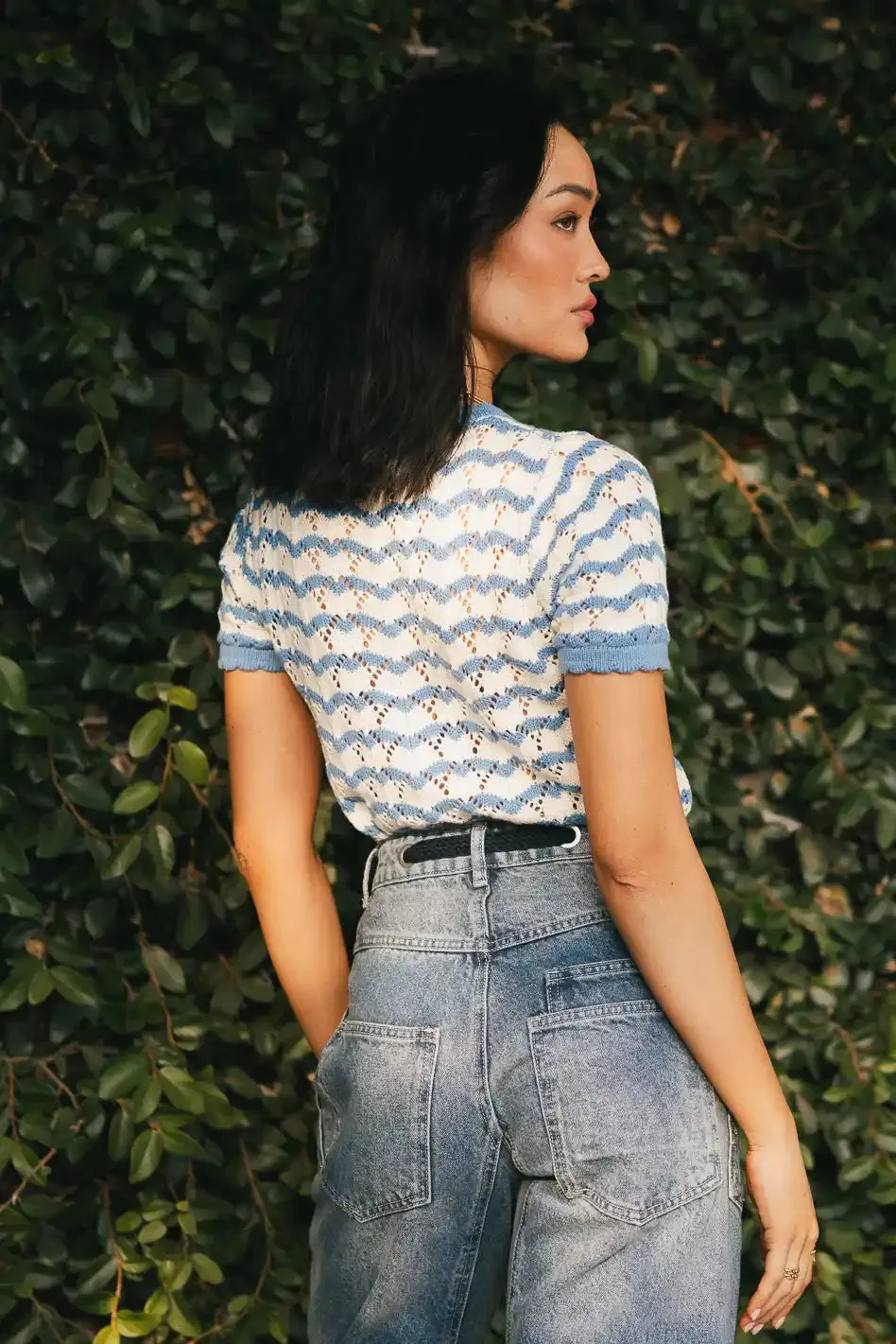 Eddie Knit Sweater in Blue - FINAL SALE sold by bohme product image thumbnail 5