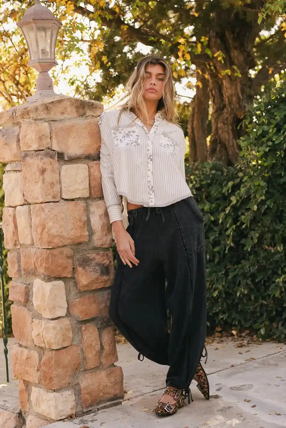 Avery Crinkle Joggers in Black - FINAL SALE sold by bohme product image thumbnail 2