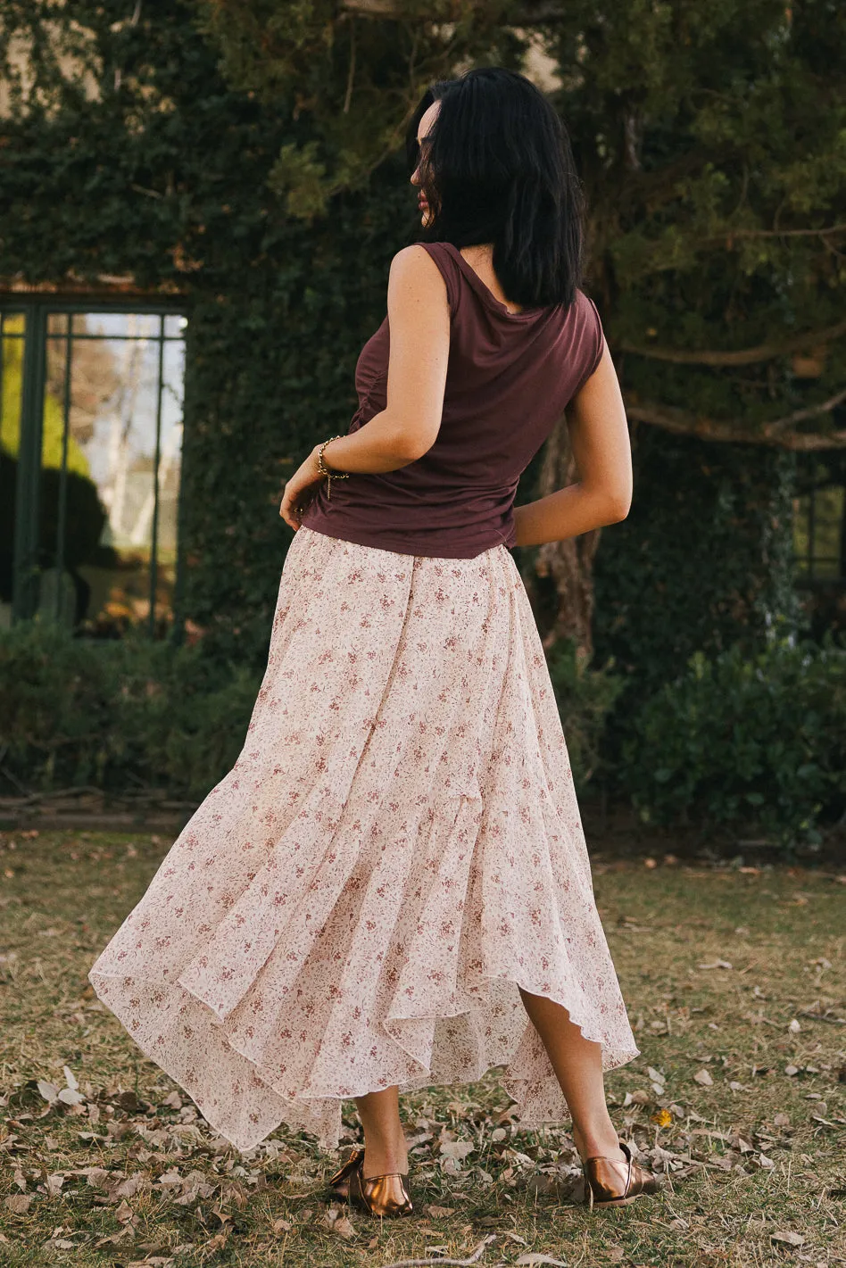 Joanna Floral Midi Skirt - FINAL SALE sold by bohme product image thumbnail 5