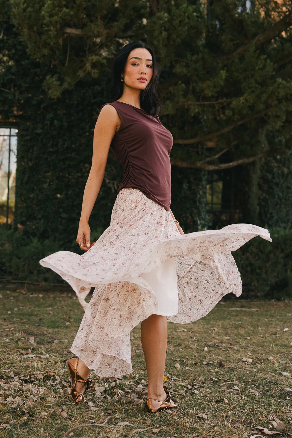 Joanna Floral Midi Skirt - FINAL SALE sold by bohme product image thumbnail 3