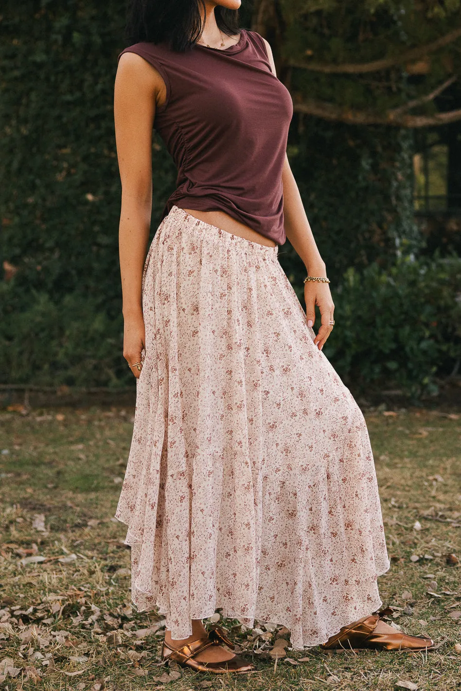Joanna Floral Midi Skirt - FINAL SALE sold by bohme product image thumbnail 2