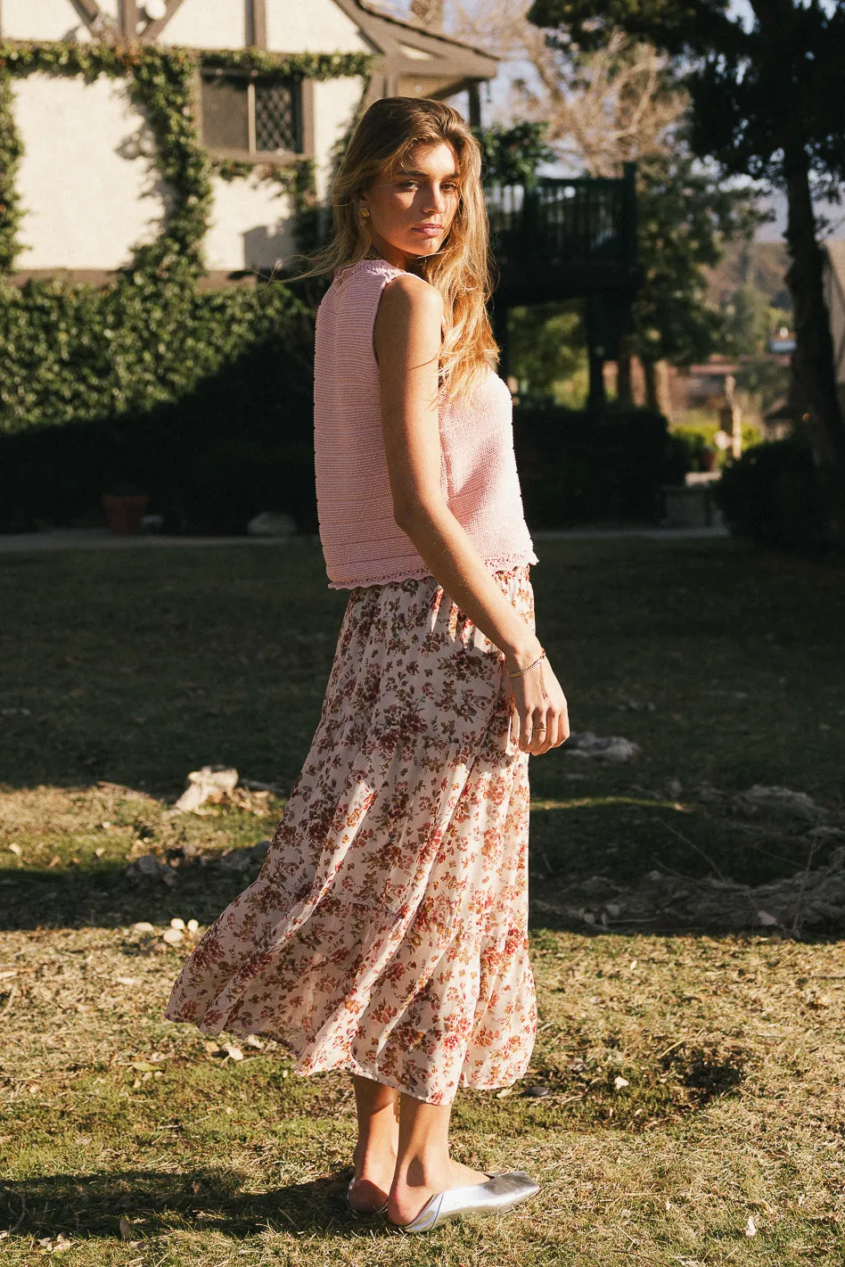 Brianni Floral Midi Skirt - FINAL SALE sold by bohme product image thumbnail 3