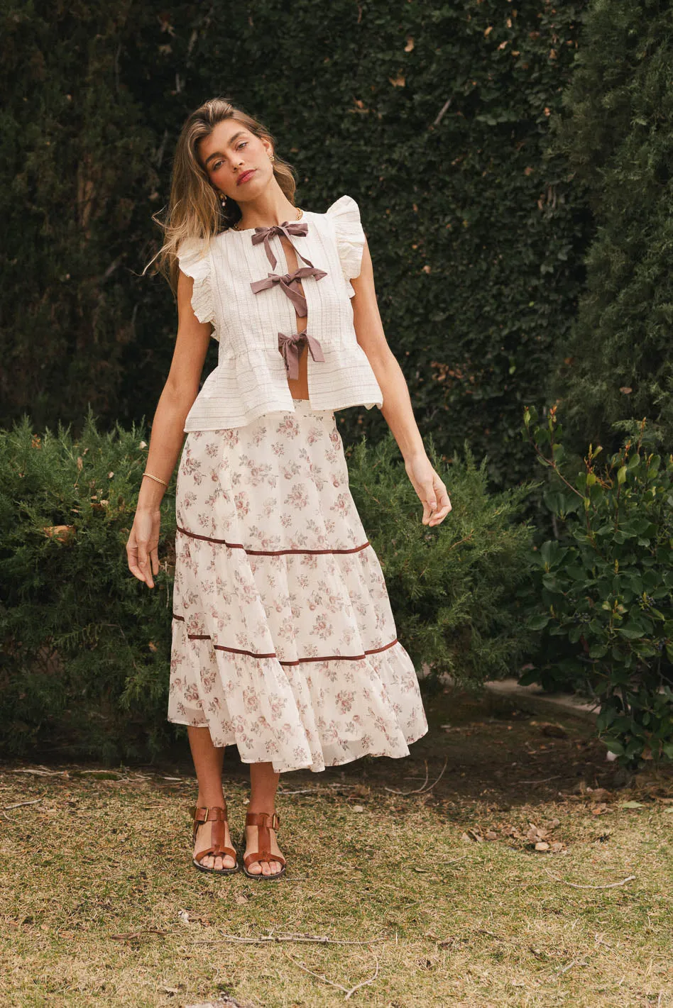 Inara Floral Midi Skirt - FINAL SALE sold by bohme product image thumbnail 5