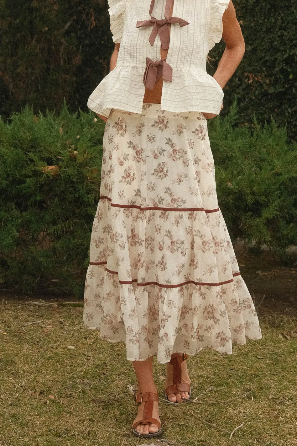 Inara Floral Midi Skirt - FINAL SALE sold by bohme product image thumbnail 2