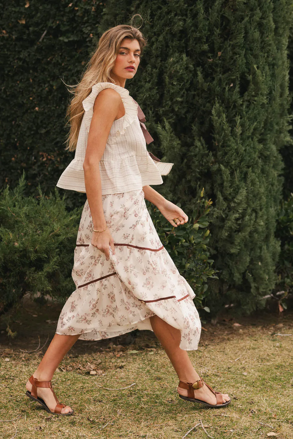 Inara Floral Midi Skirt - FINAL SALE sold by bohme product image thumbnail 3