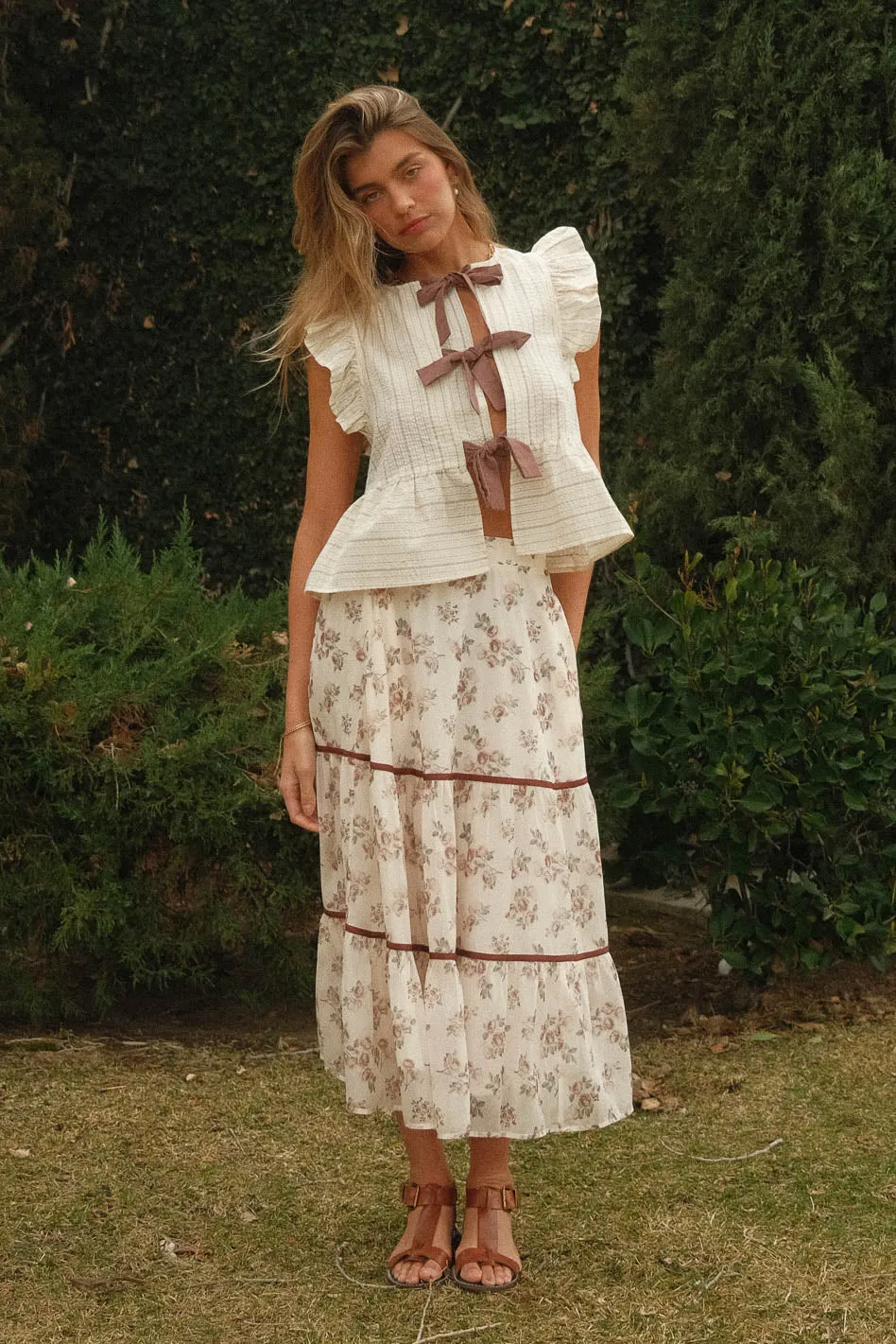 Inara Floral Midi Skirt - FINAL SALE sold by bohme product image thumbnail 4