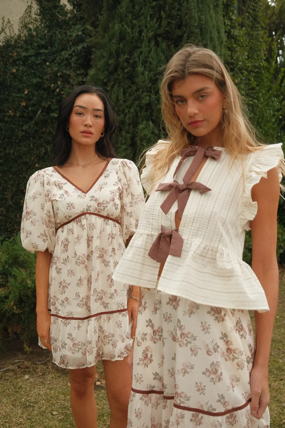 Kadie Tie Front Blouse in Mocha - FINAL SALE sold by bohme product image thumbnail 2