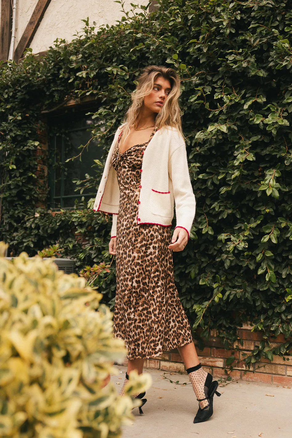 Meradith Leopard Print Midi Dress - FINAL SALE sold by bohme product image thumbnail 2