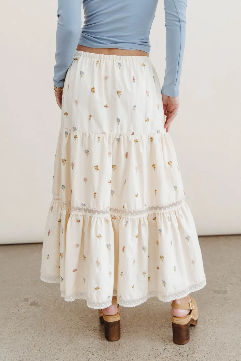 Sicilie Embroidered Floral Skirt - FINAL SALE sold by bohme product image thumbnail 3