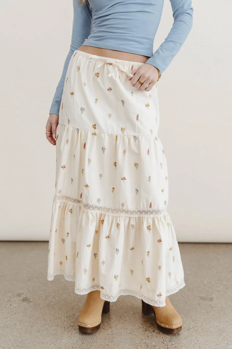 Sicilie Embroidered Floral Skirt - FINAL SALE sold by bohme