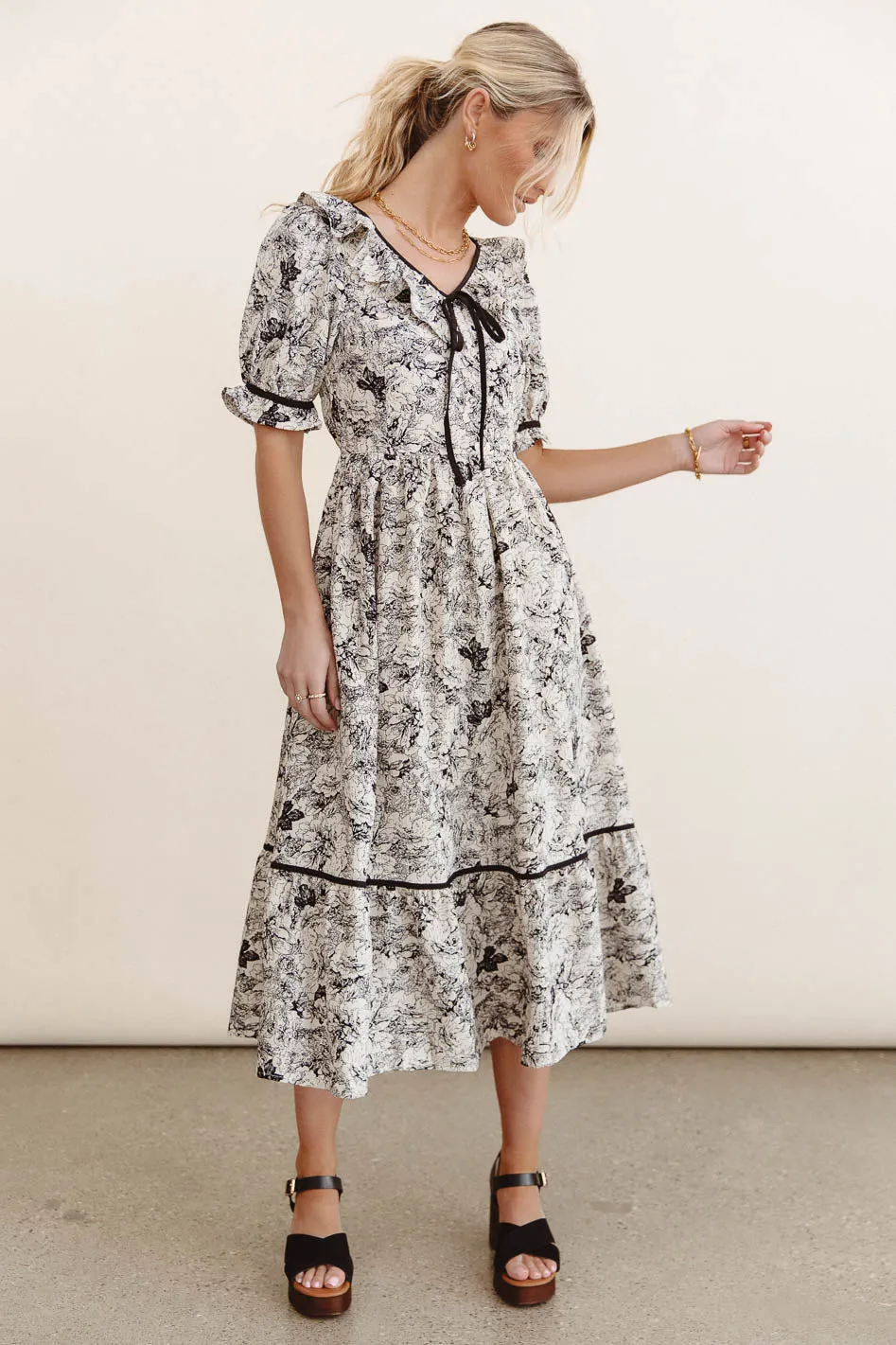 Petra Floral Midi Dress sold by bohme product image thumbnail 2