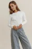 Julia Ribbed Cardigan in Cream - FINAL SALE sold by bohme