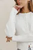 Julia Ribbed Cardigan in Cream - FINAL SALE sold by bohme