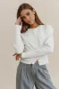 Julia Ribbed Cardigan in Cream - FINAL SALE sold by bohme