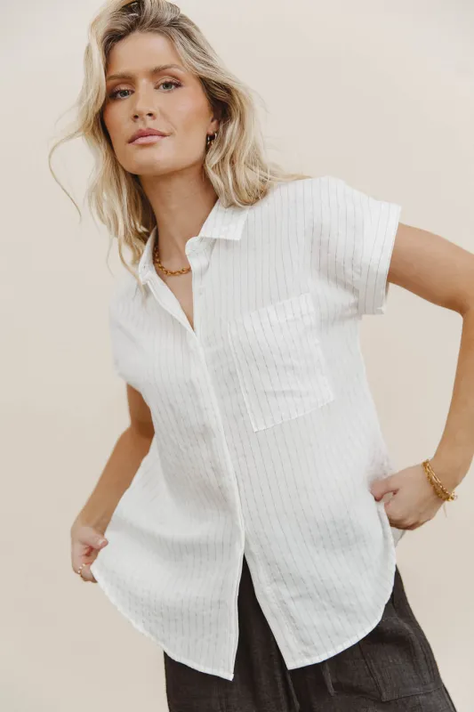 Kepner Pinstripe Top - FINAL SALE sold by bohme