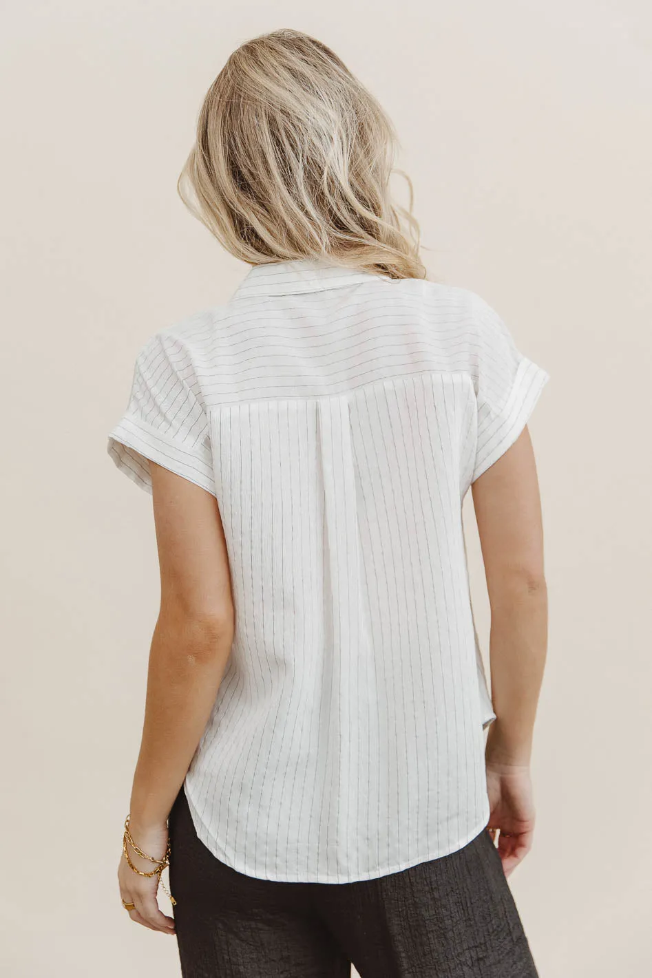 Kepner Pinstripe Top - FINAL SALE sold by bohme product image thumbnail 3
