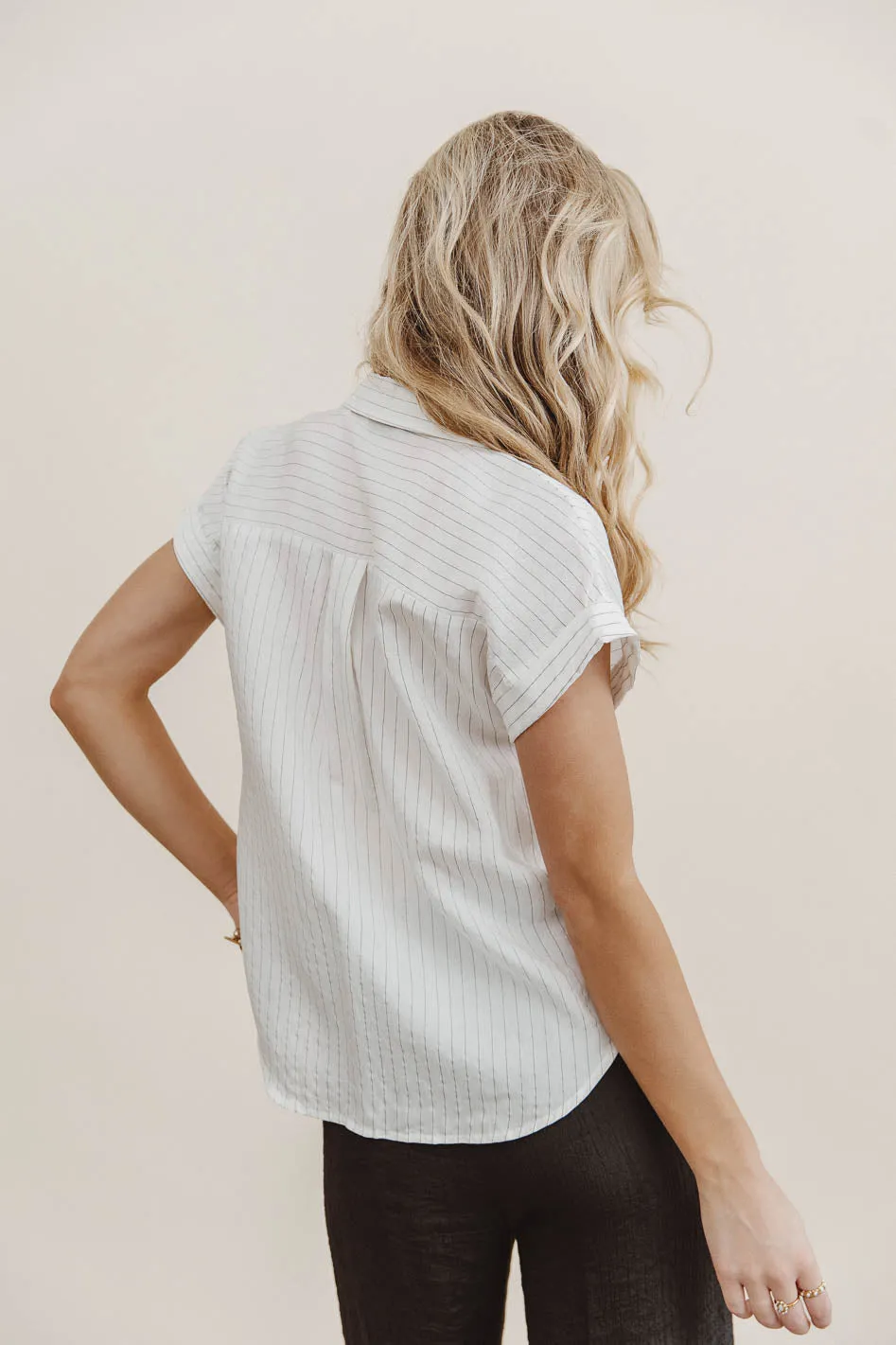 Kepner Pinstripe Top - FINAL SALE sold by bohme product image thumbnail 5