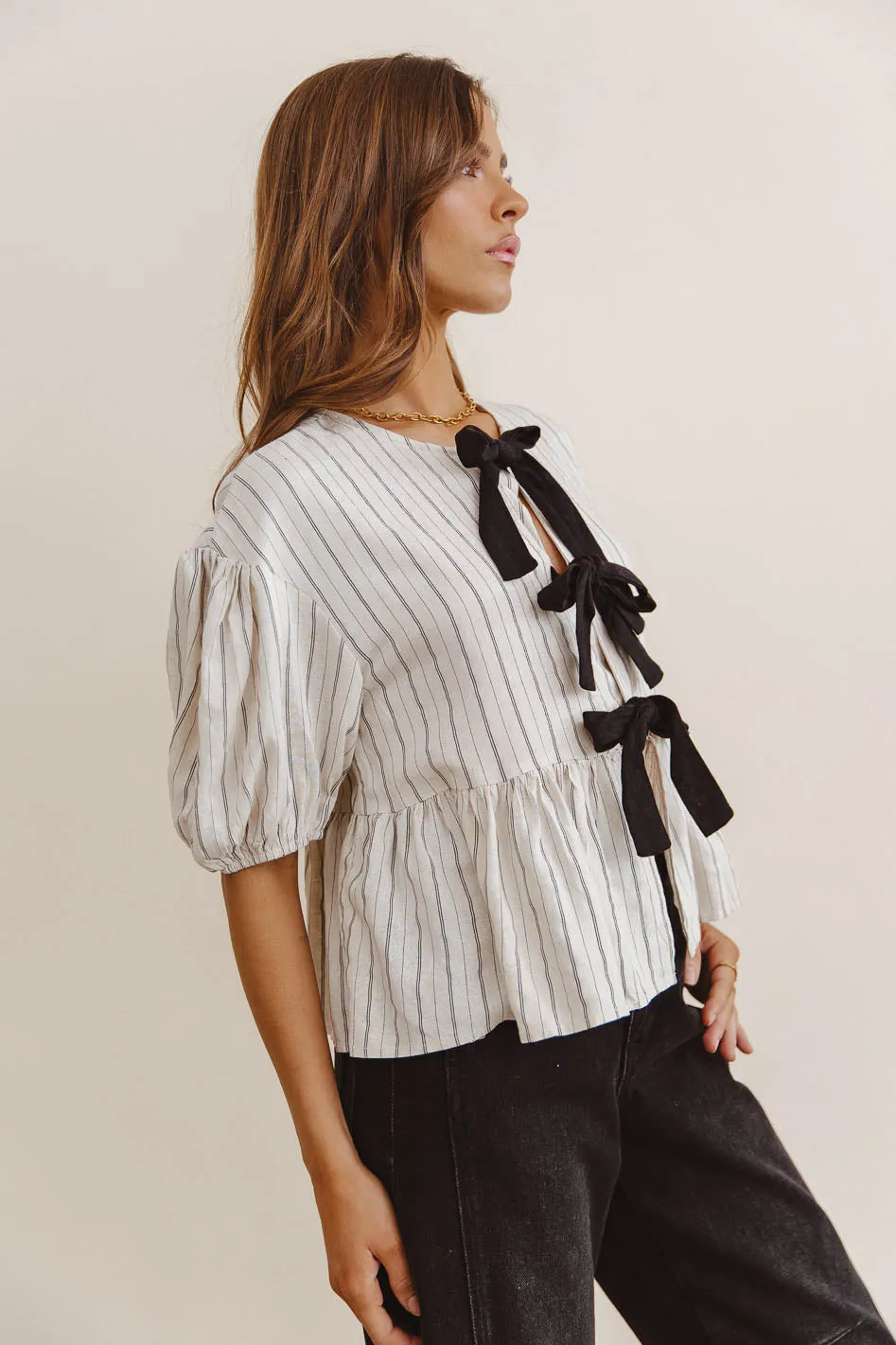 Hyland Peplum Top - FINAL SALE sold by bohme product image thumbnail 4