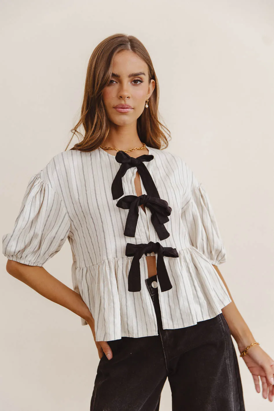 Hyland Peplum Top - FINAL SALE sold by bohme product image thumbnail 5