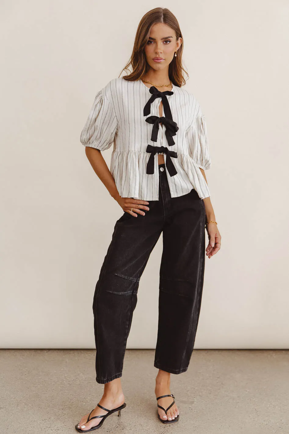 Hyland Peplum Top - FINAL SALE sold by bohme product image thumbnail 3