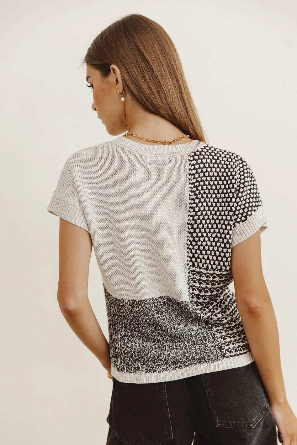 Bennie Colorblock Sweater in Black - FINAL SALE sold by bohme product image thumbnail 3