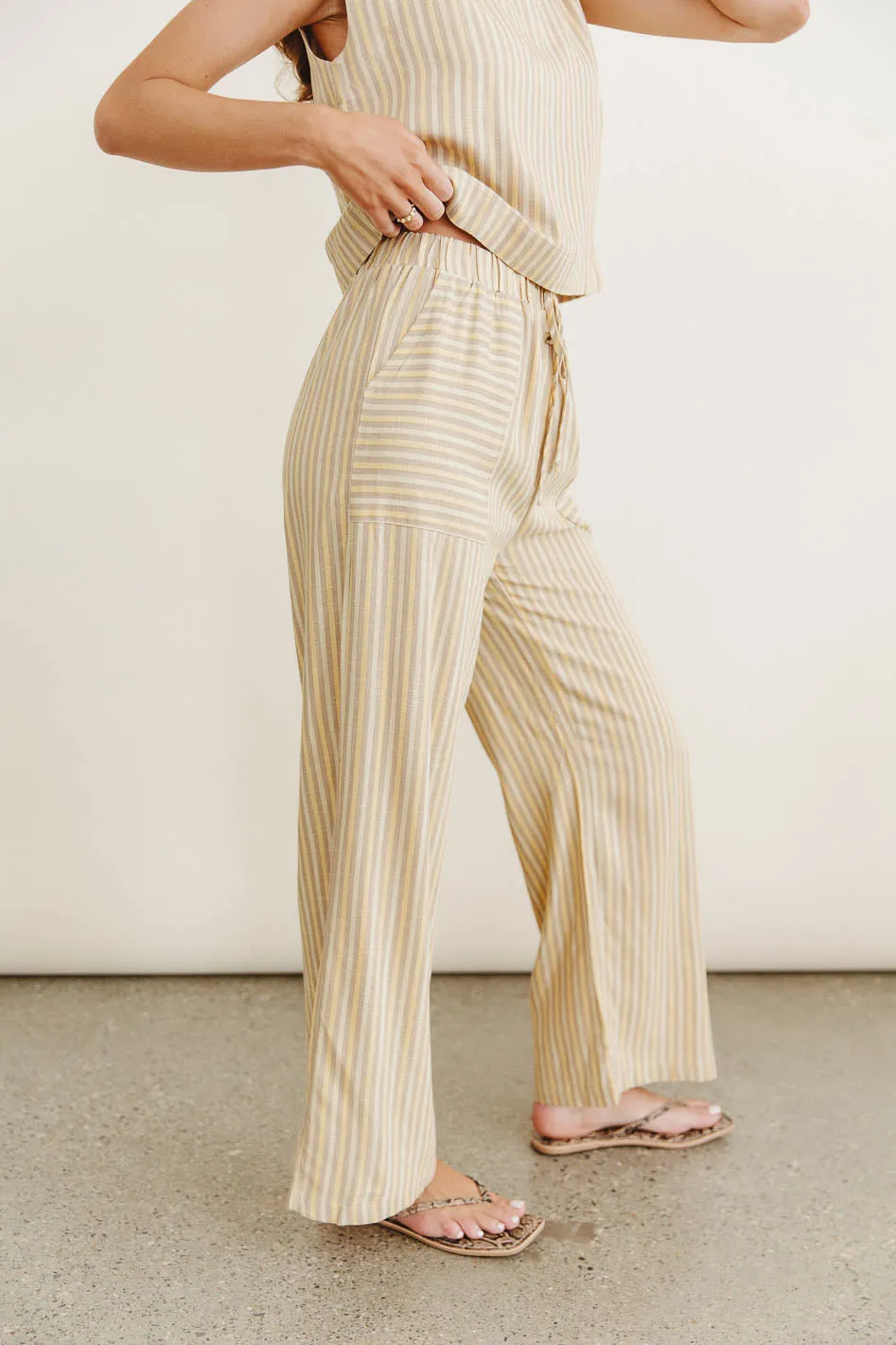 Alix Striped Wide Leg Pants - FINAL SALE sold by bohme product image thumbnail 4