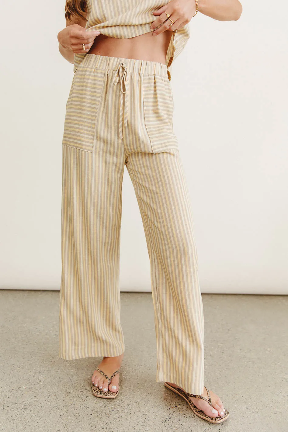 Alix Striped Wide Leg Pants - FINAL SALE sold by bohme