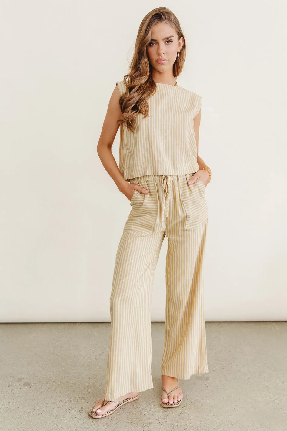Alix Striped Wide Leg Pants - FINAL SALE sold by bohme product image thumbnail 2