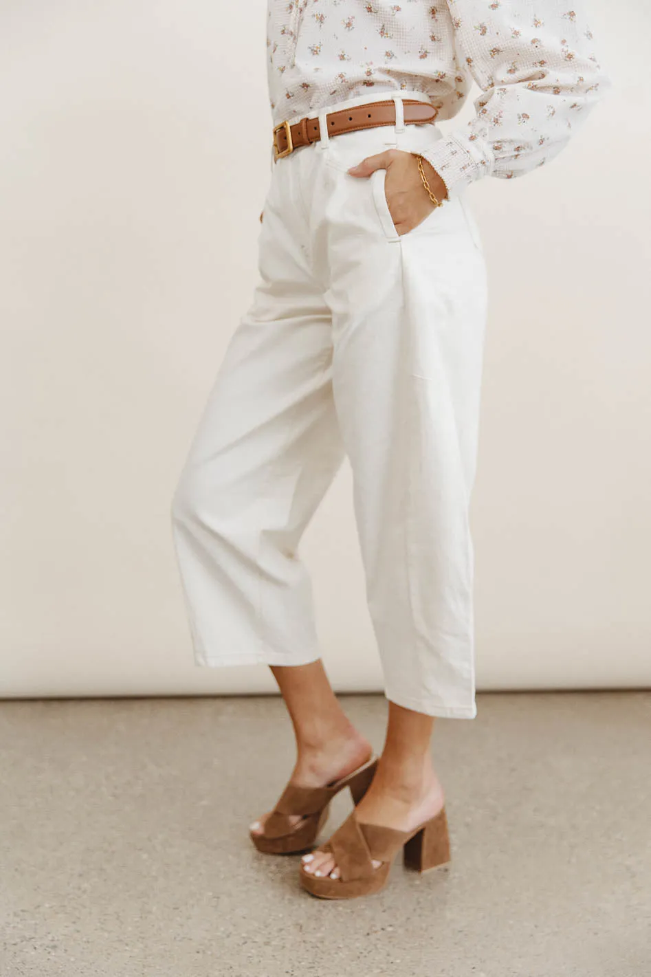 Sephrina Barrel Pants in Ecru - FINAL SALE sold by bohme product image thumbnail 4