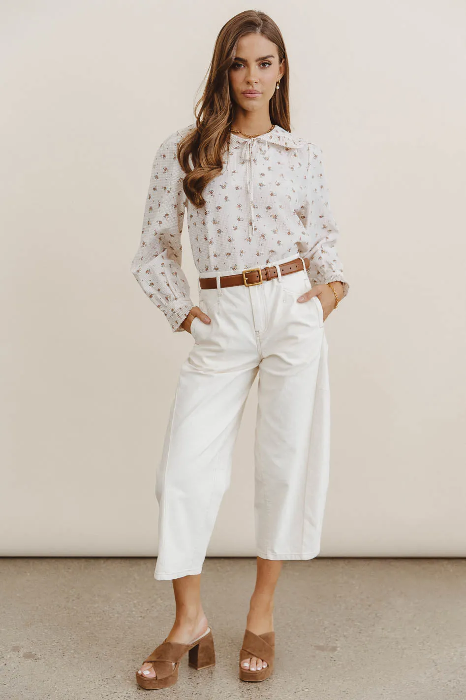 Sephrina Barrel Pants in Ecru - FINAL SALE sold by bohme