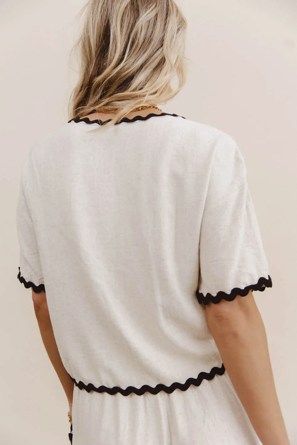 Bailey Ric Rac Tie Front Top sold by bohme product image thumbnail 3