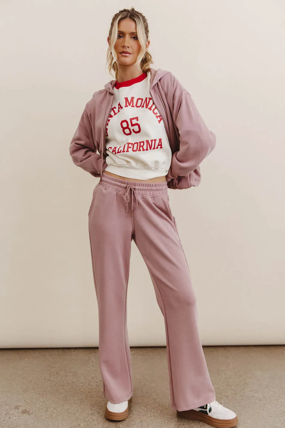 Balance Wide Leg Pants in Mauve - FINAL SALE sold by bohme product image thumbnail 2