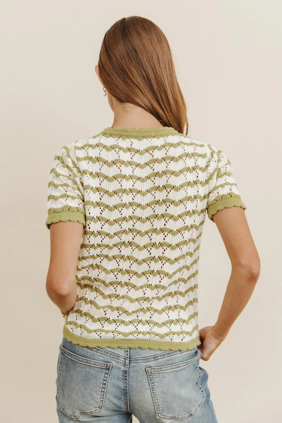 Eddie Knit Sweater in Green - FINAL SALE sold by bohme product image thumbnail 4