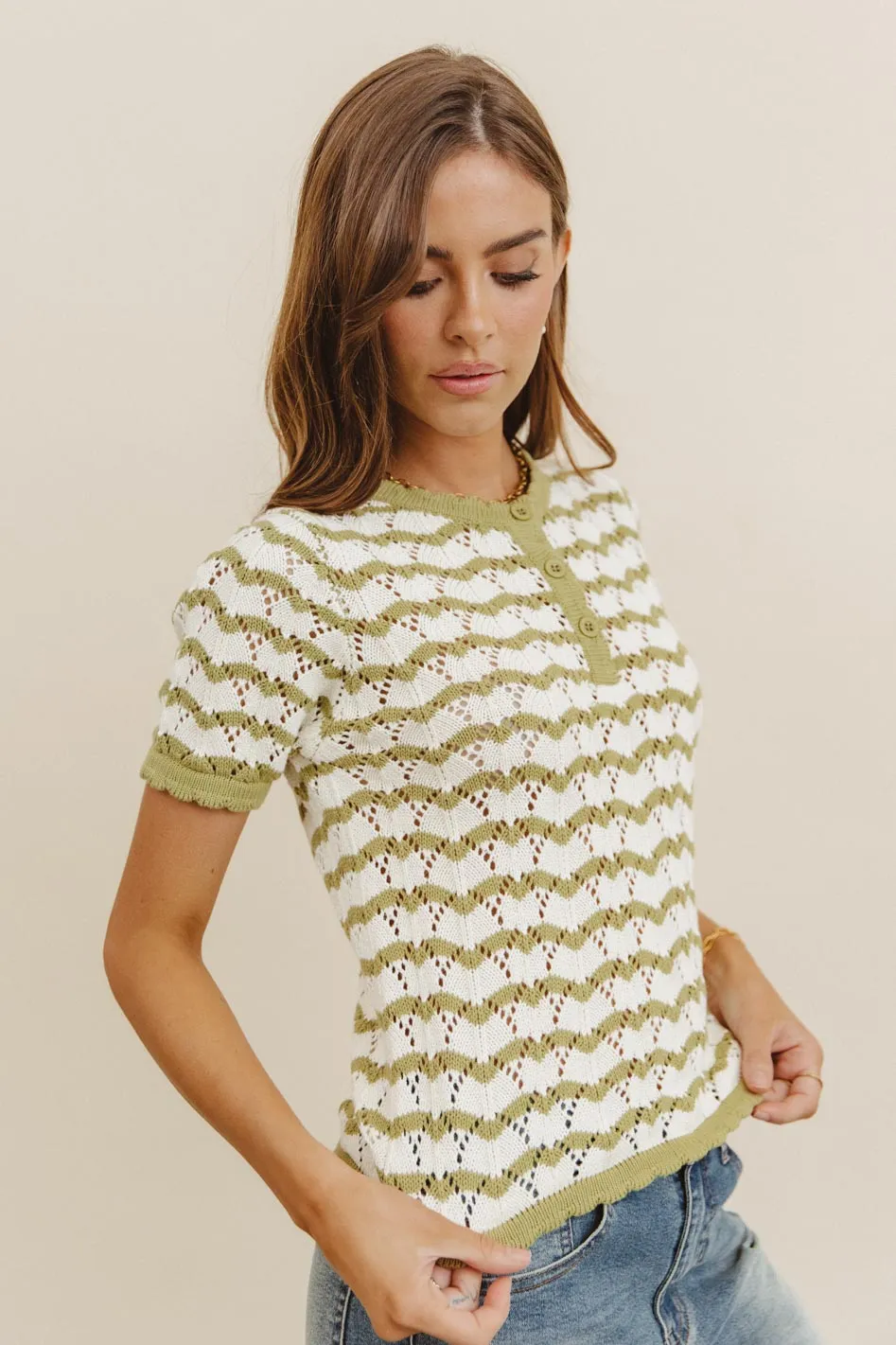 Eddie Knit Sweater in Green - FINAL SALE sold by bohme