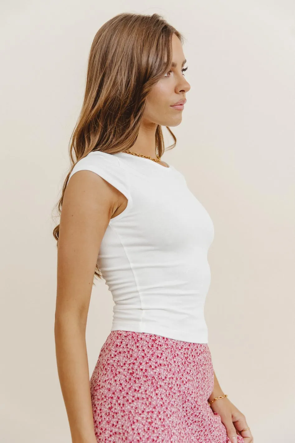 Betty Basic Knit Top in Ivory - FINAL SALE sold by bohme product image thumbnail 3